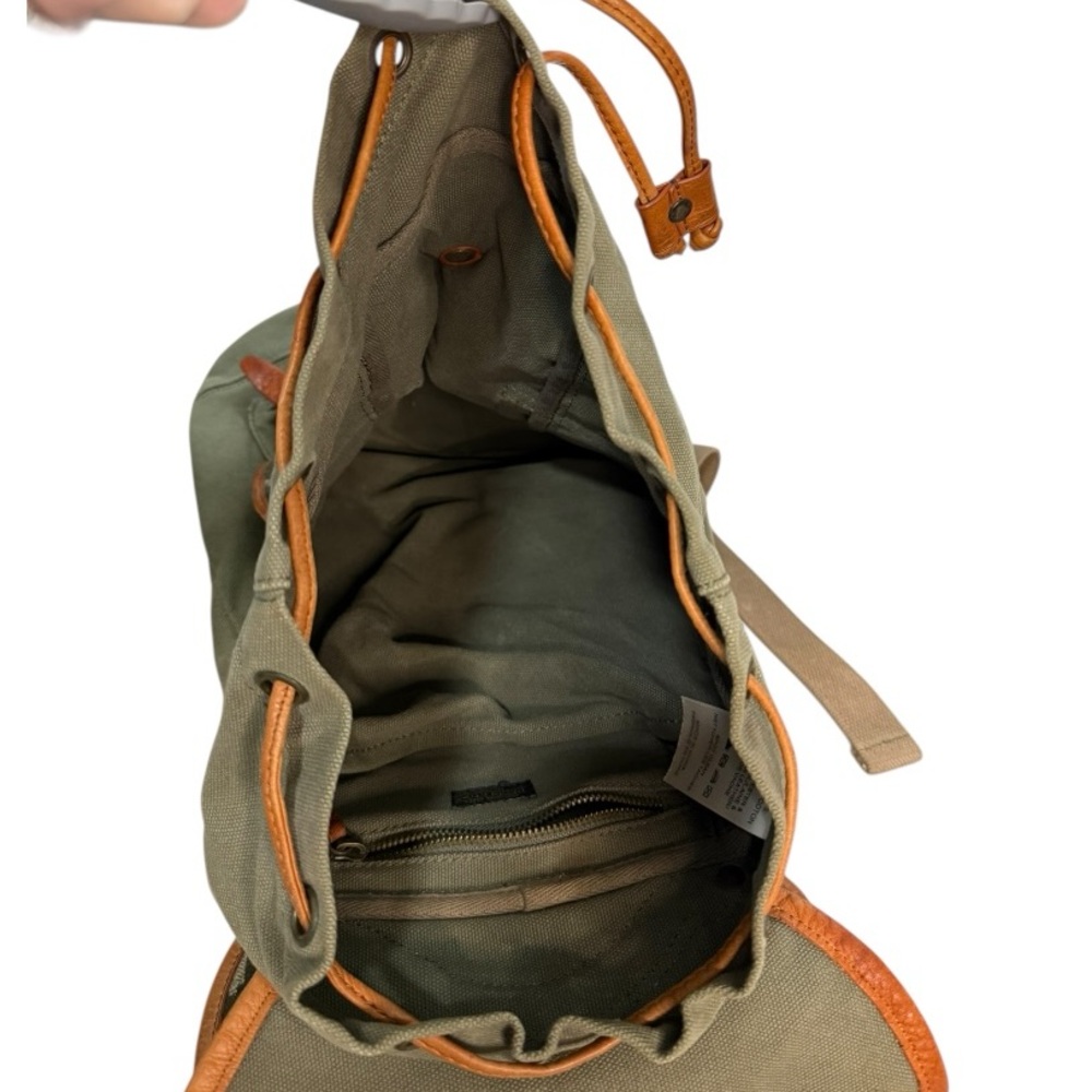 Pendleton Wool Canvas Leather Backpack Aztec Prin… - image 6